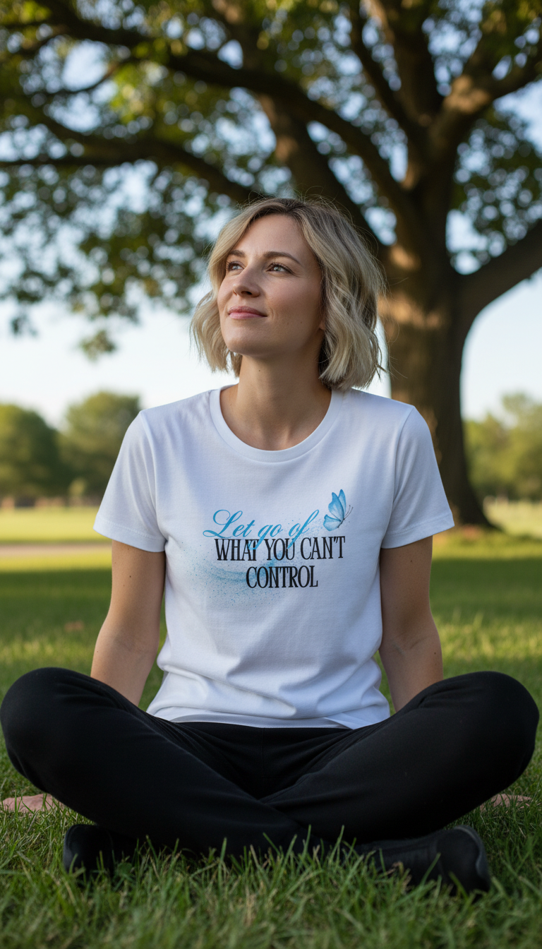 Camiseta para damas "Let go of what you can´t control"
