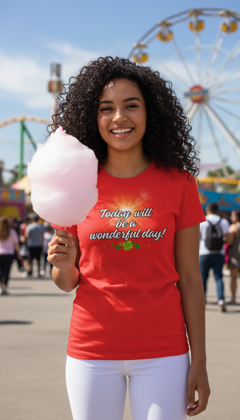 Camiseta para damas "Today will be a wonderful day"