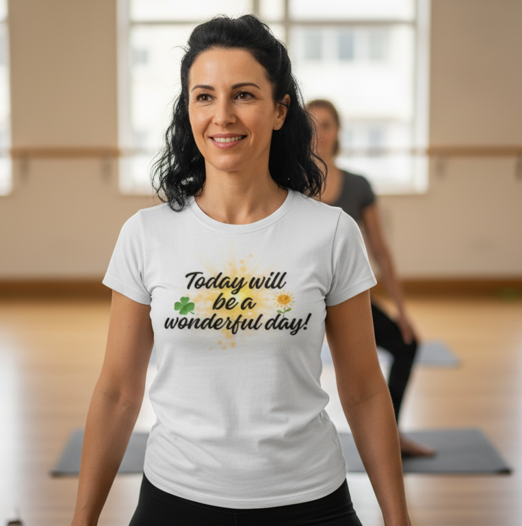 Camiseta para damas "Today will be a wonderful day"