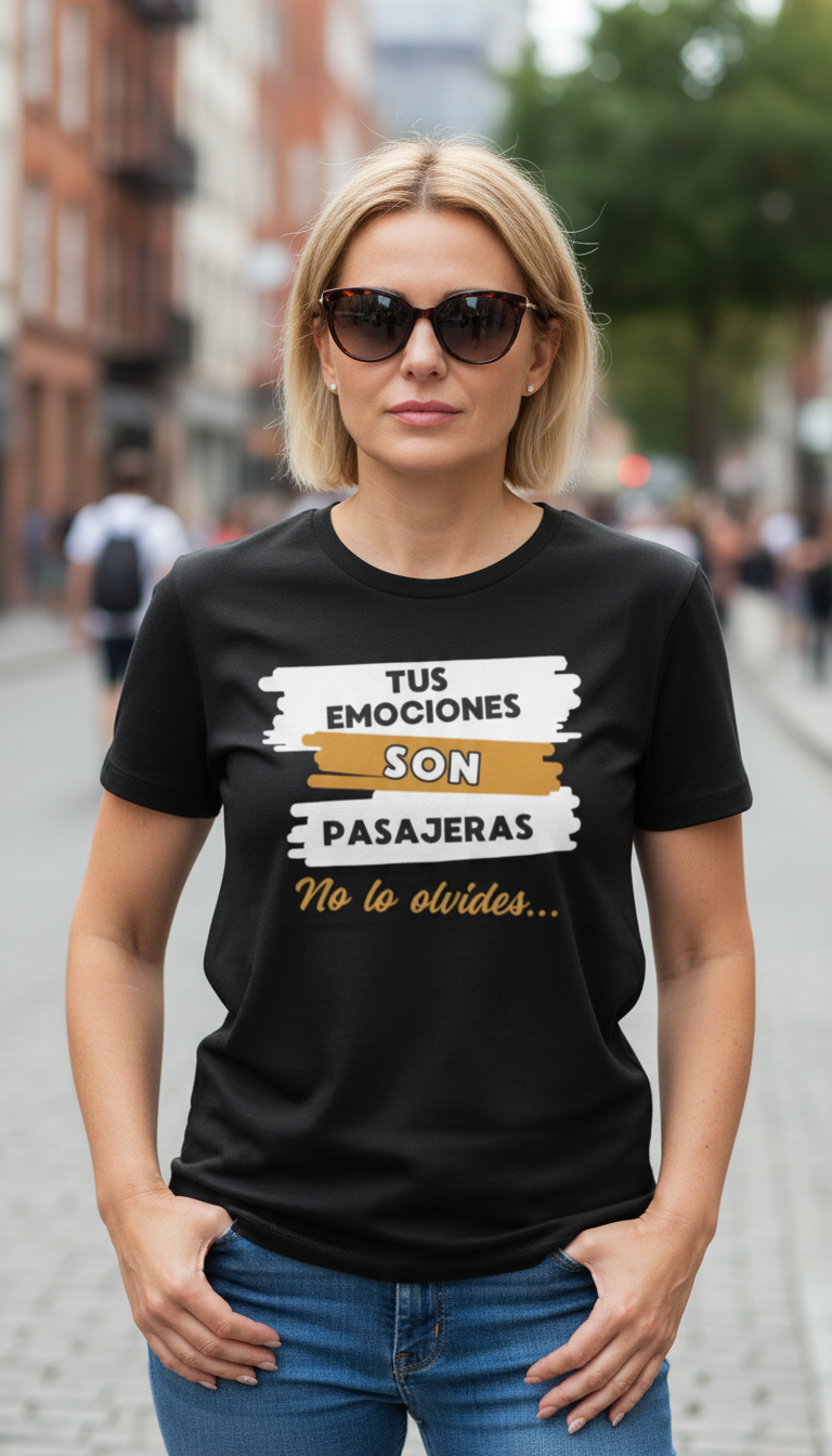 Camiseta para damas "Tus emociones son pasajeras. No lo olvides"
