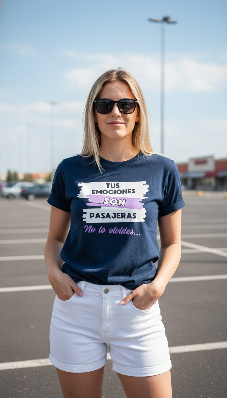 Camiseta para damas "Tus emociones son pasajeras. No lo olvides"