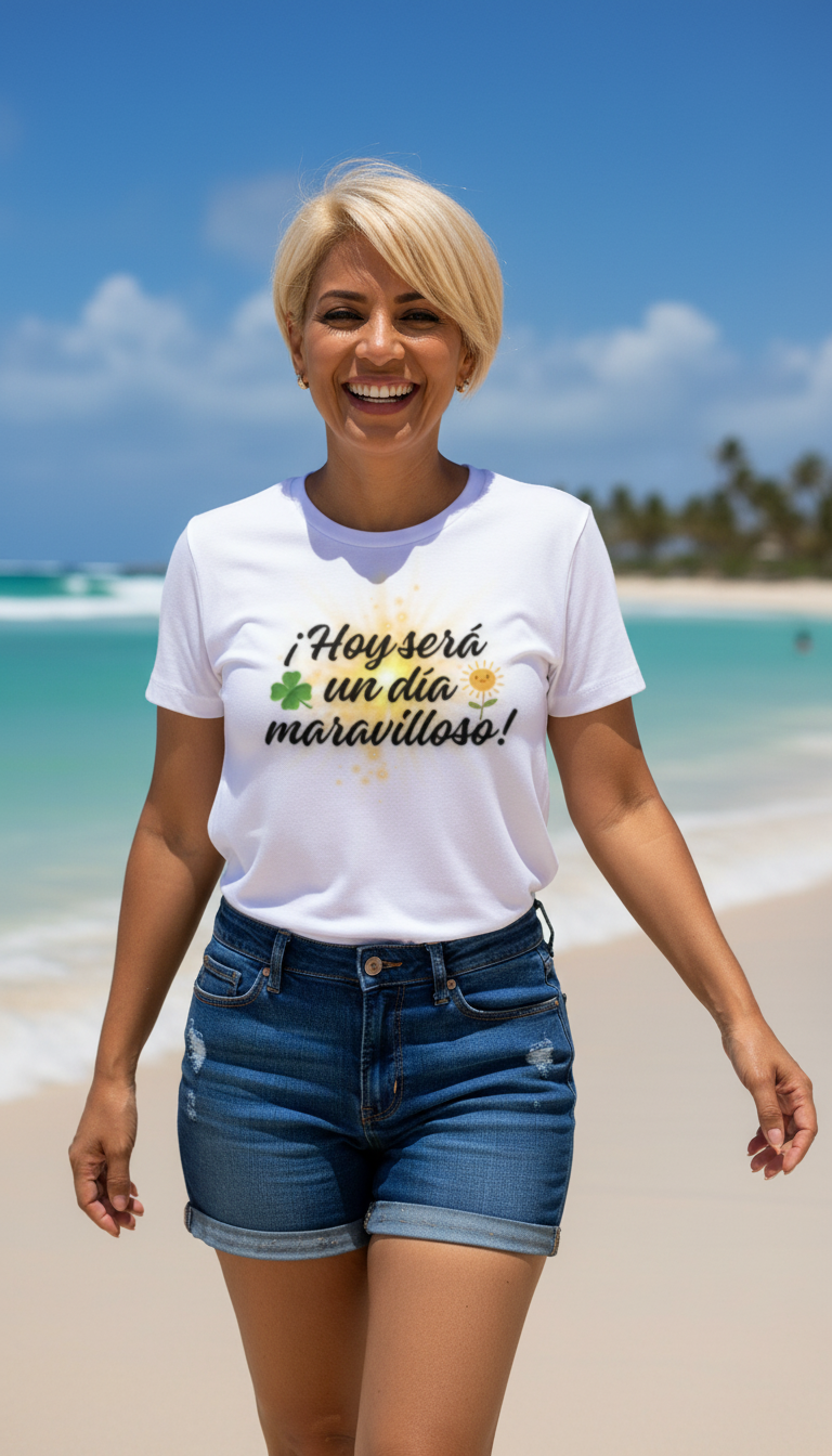 Camiseta para damas "Hoy será un día maravilloso"