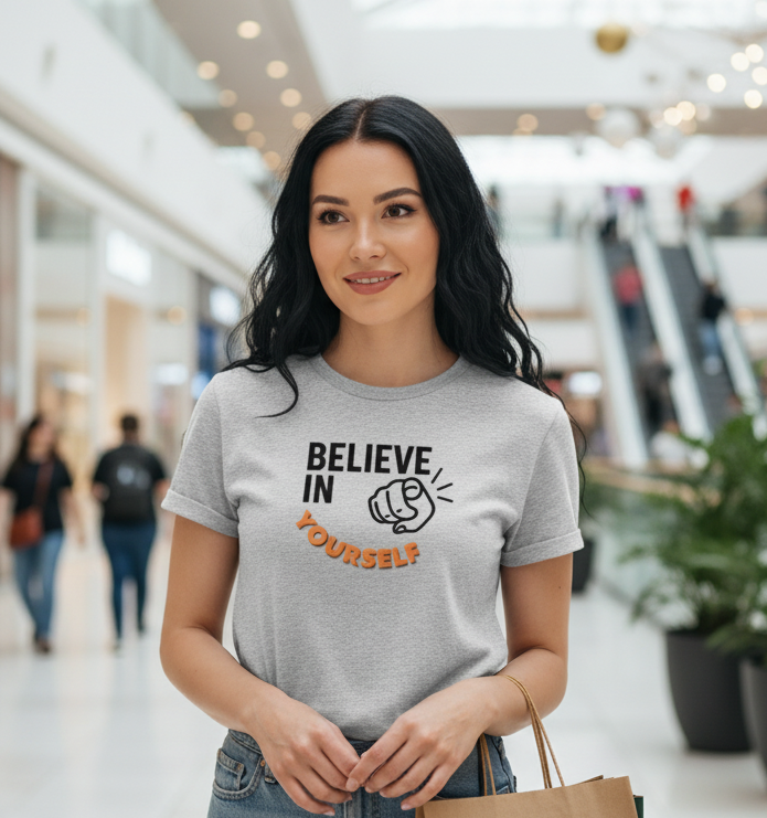 Camiseta para damas "Believe in yourself"