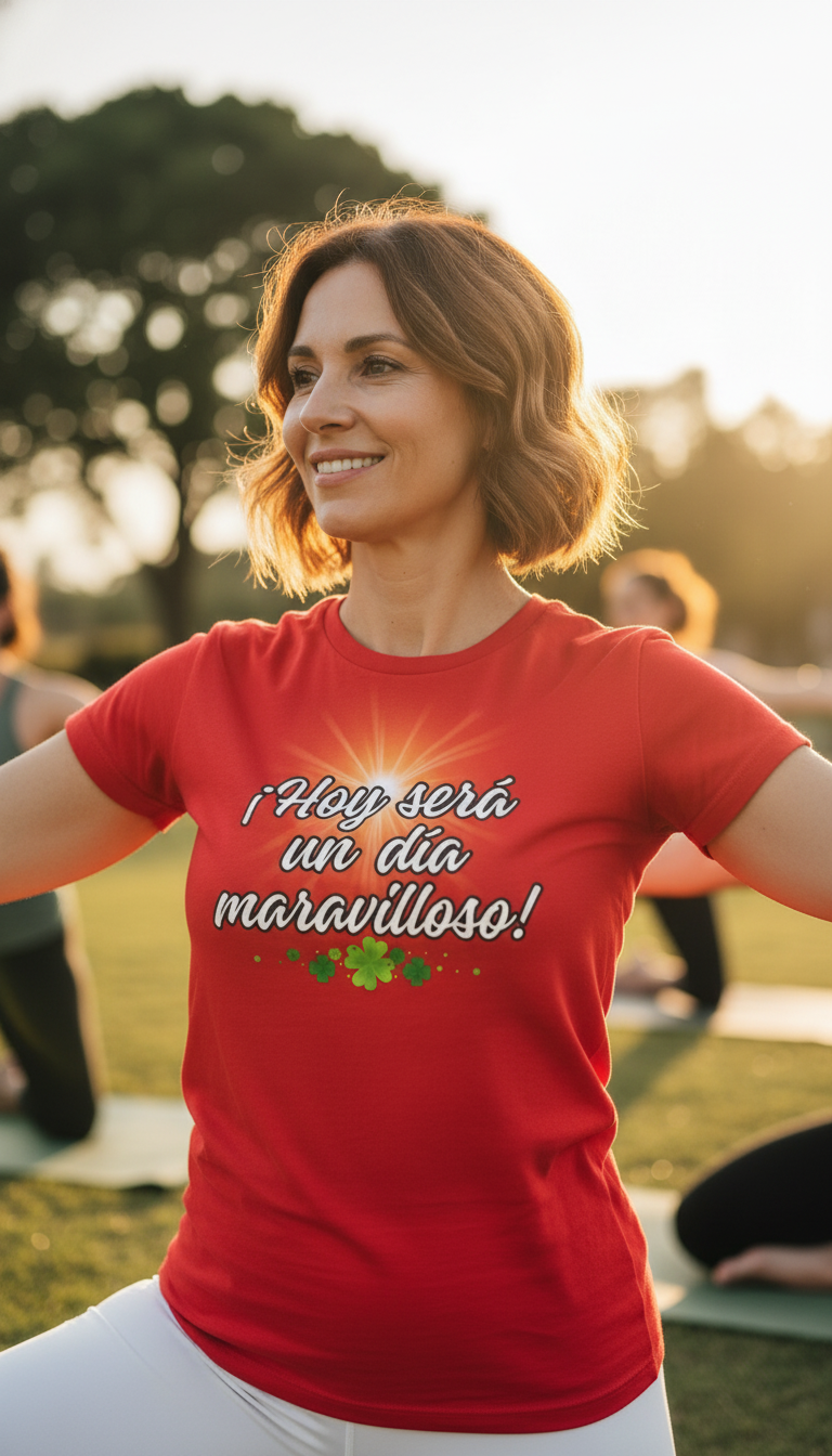 Camiseta para dama "Hoy será un día maravilloso"