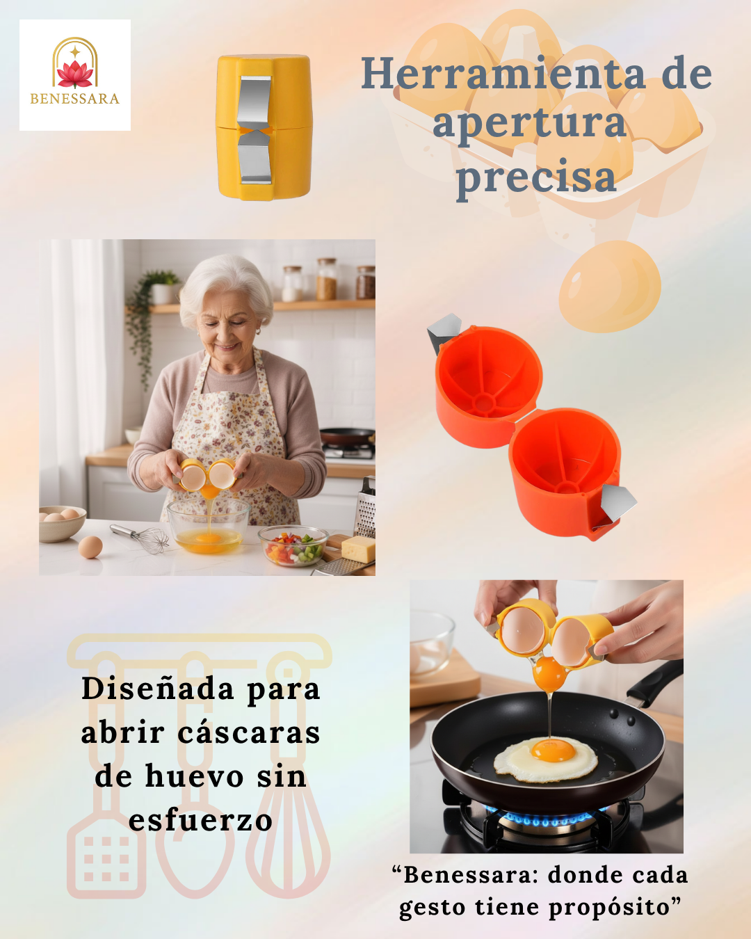 Utensilio para Abrir Cáscaras de Huevo