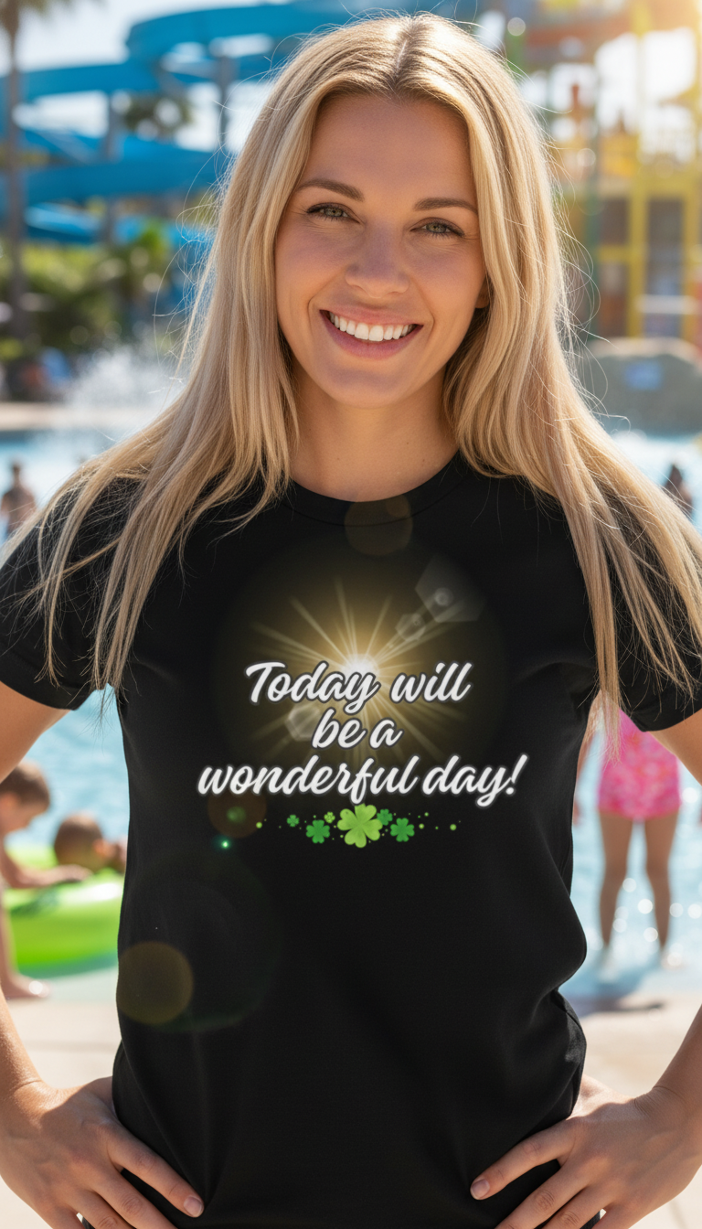 Camiseta para damas "Today will be a wonderful day"
