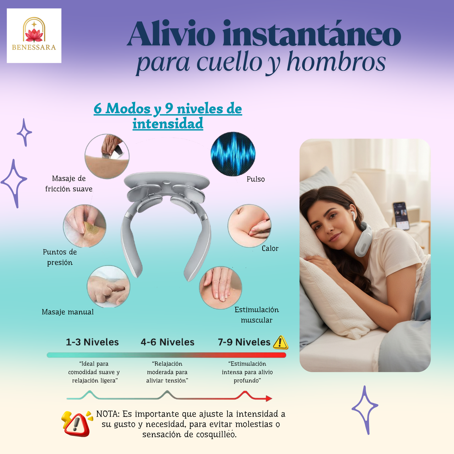 Masajeador Cervical portátil para Cuello y Hombros