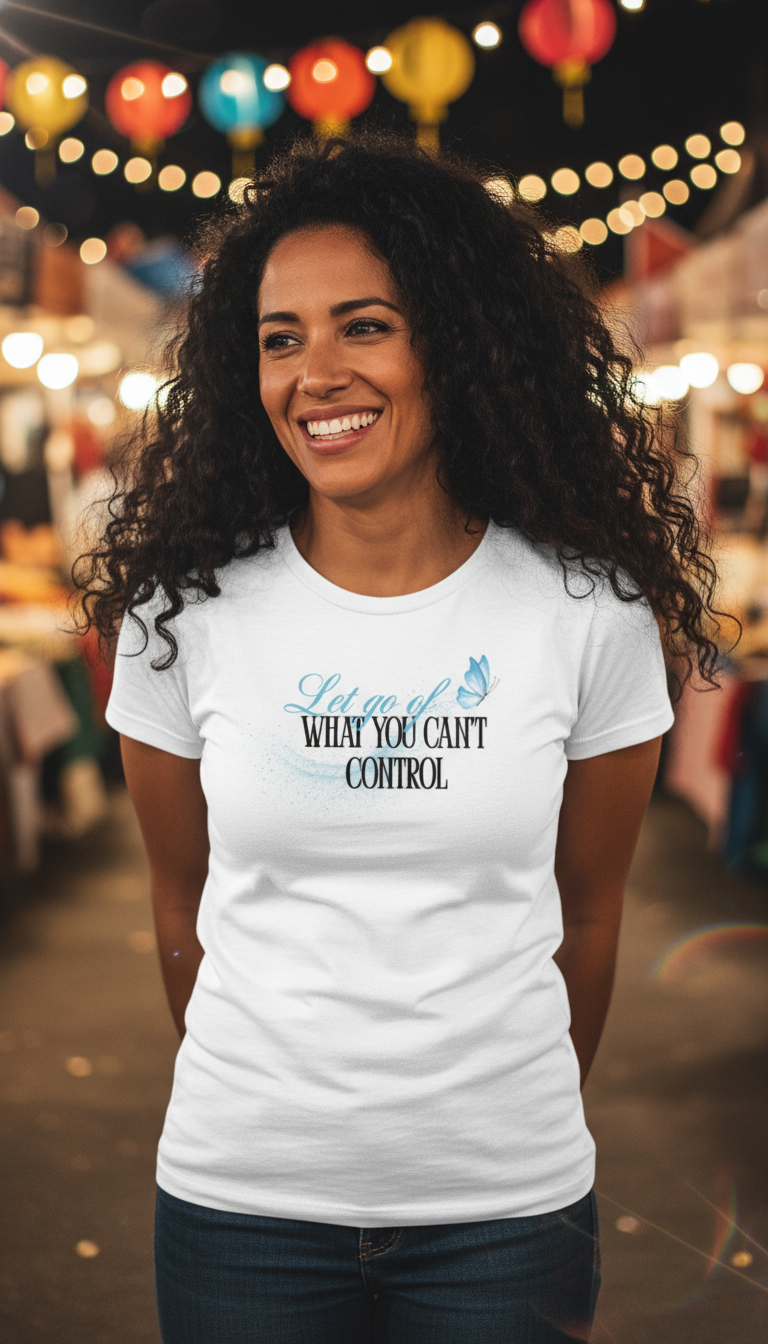 Camiseta para damas "Let go of what you can´t control"