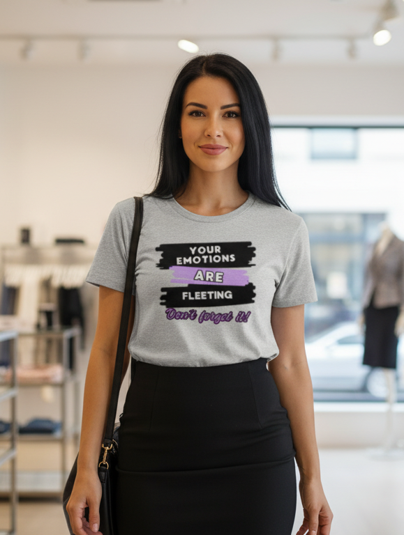 Camiseta para damas "Your emotions are fleeting. Don´t forget it"