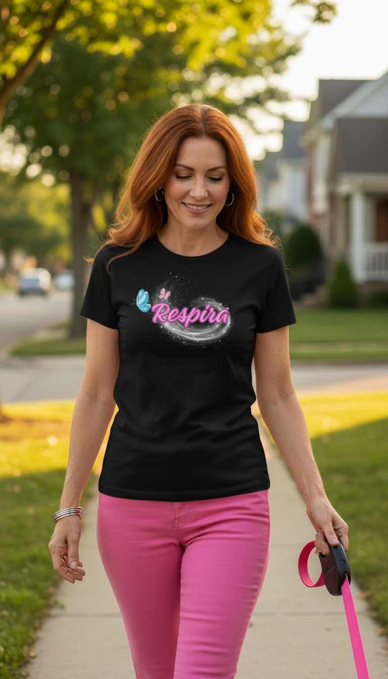 Camiseta para damas "Respira"