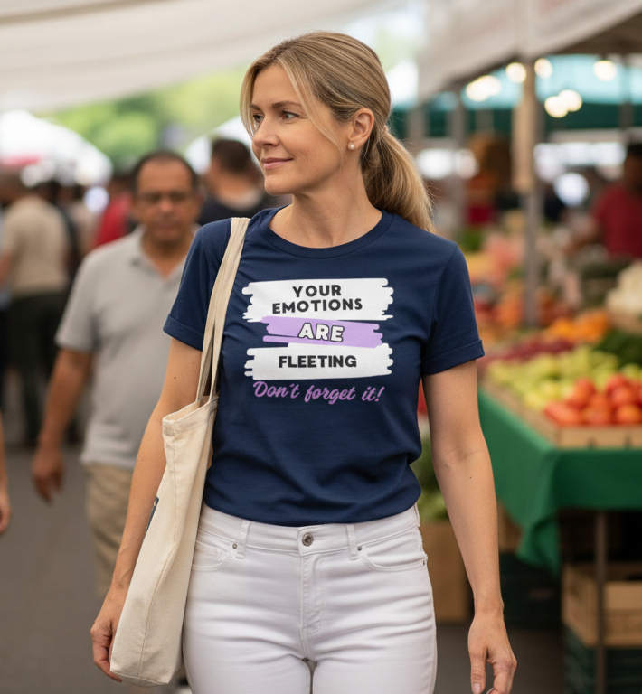 Camiseta para damas "Your emotions are fleeting. Don´t forget it"