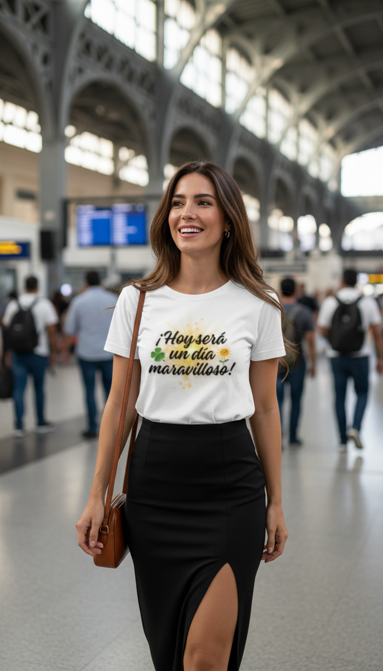 Camiseta para damas "Hoy será un día maravilloso"