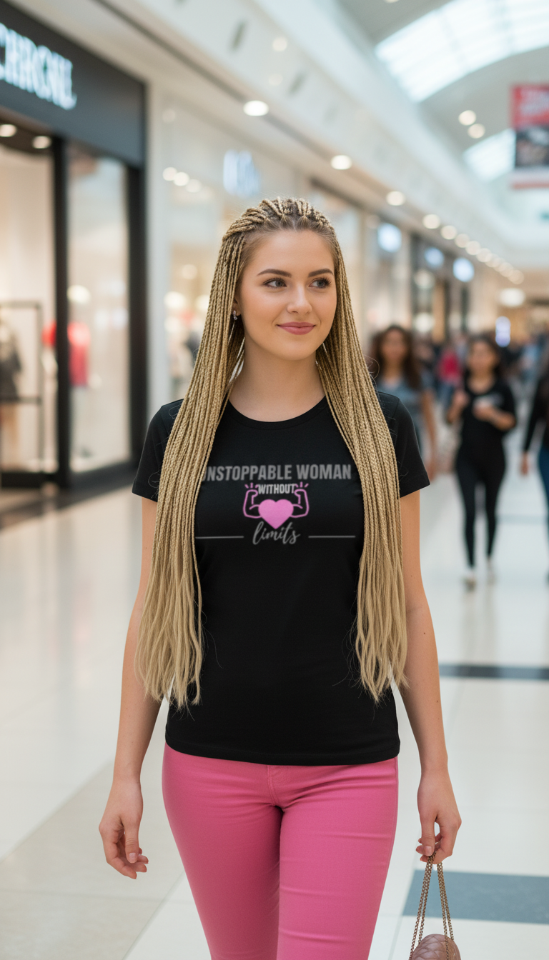 Camiseta para damas "Unstoppable woman without limits"