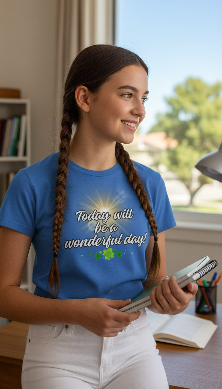 Camiseta para damas "Today will be a wonderful day"