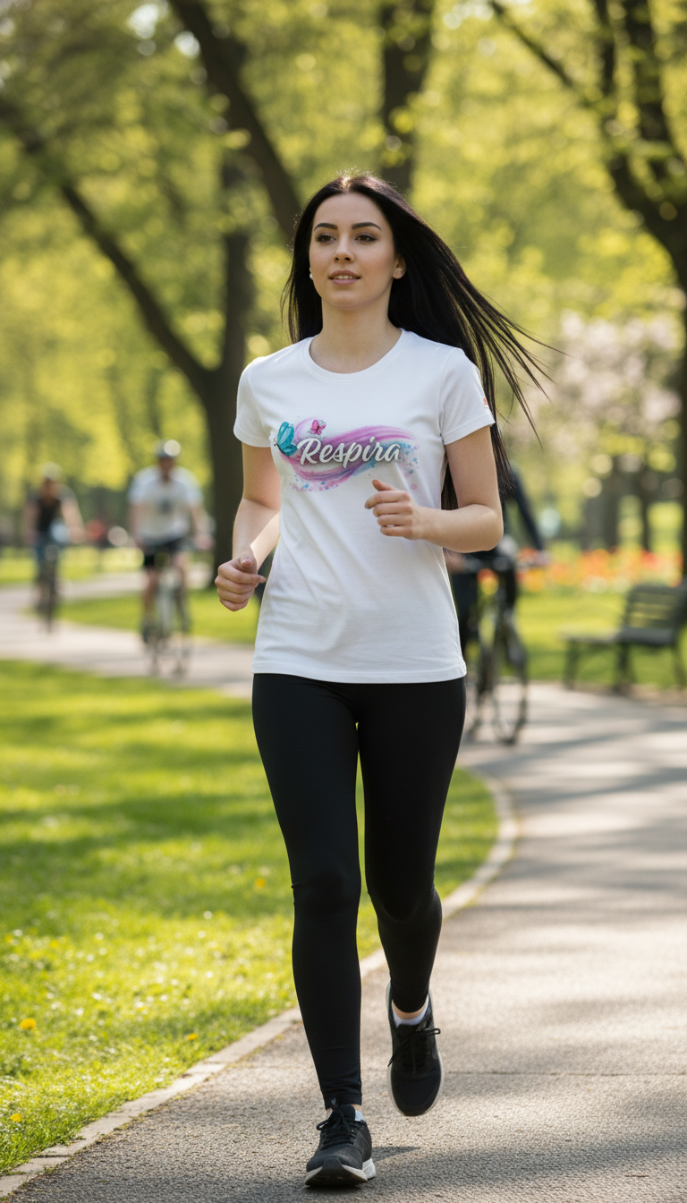 Camiseta para damas "Respira"