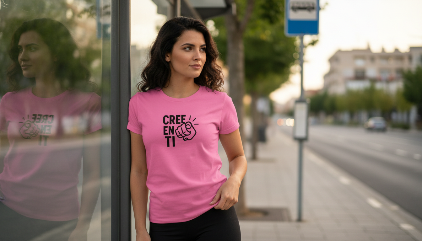 Camiseta para damas "Cree en ti"