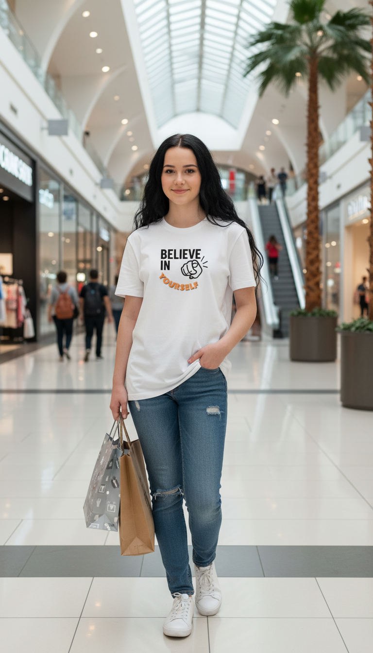 Camiseta para damas "Believe in yourself"