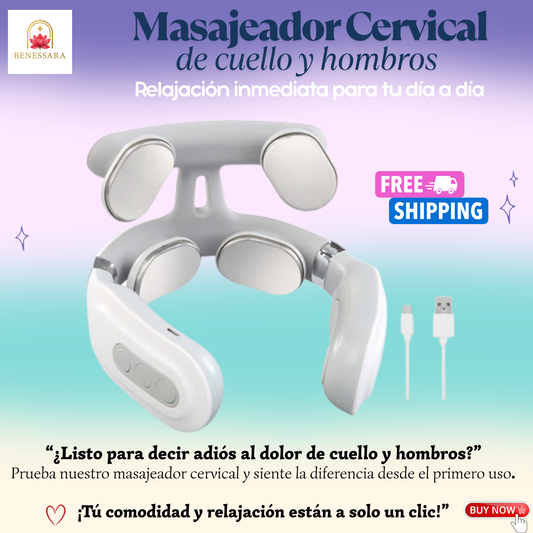 Masajeador Cervical portátil para Cuello y Hombros