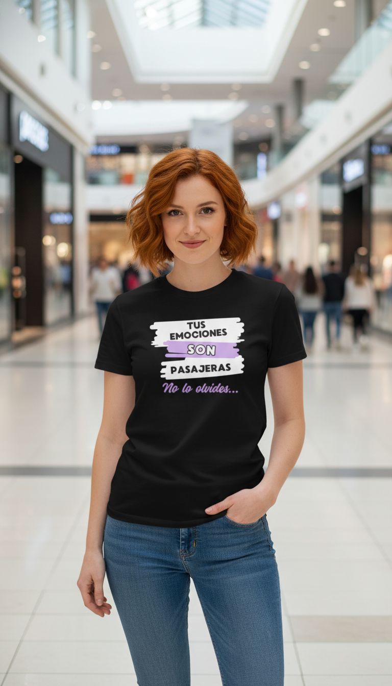 Camiseta para damas "Tus emociones son pasajeras. No lo olvides"