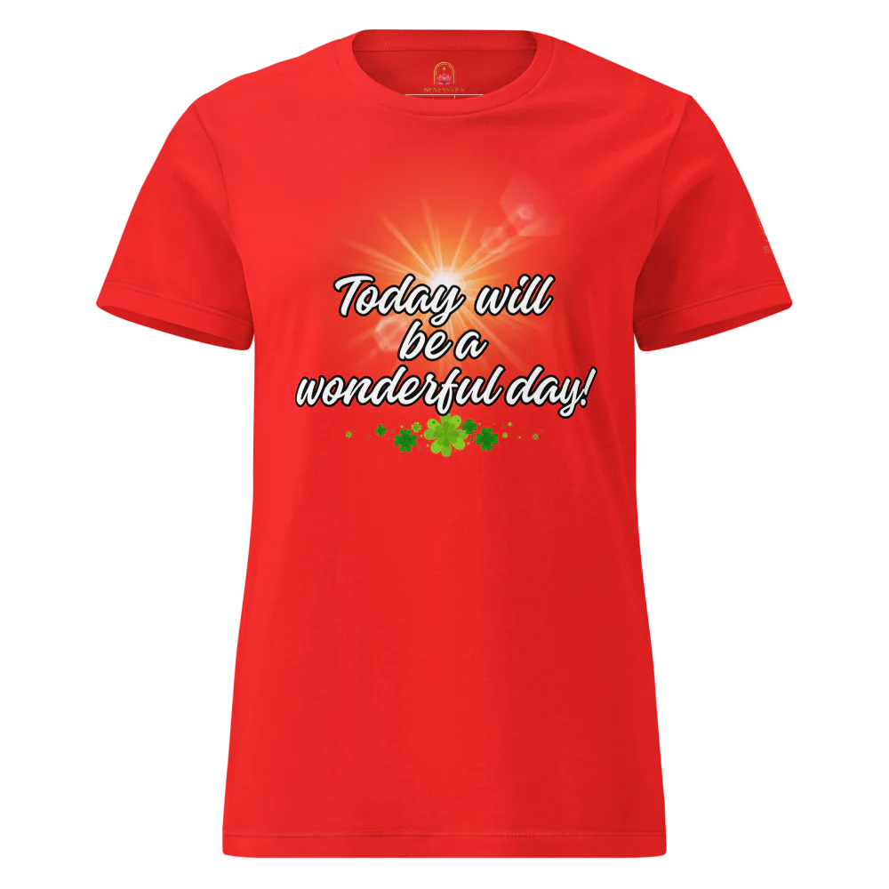 Camiseta para damas "Today will be a wonderful day"