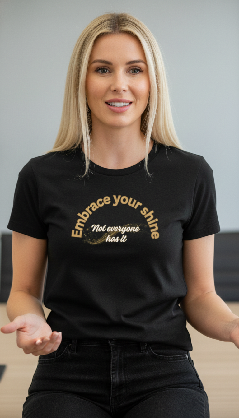 Camiseta para damas "Embrace your shine. Not everyone has it"