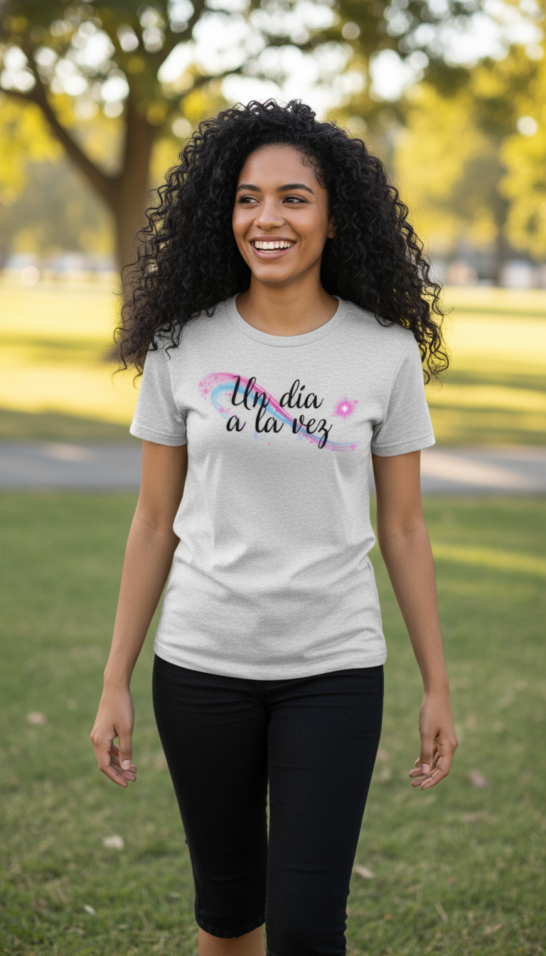 Camiseta pata damas "Un día a la vez"