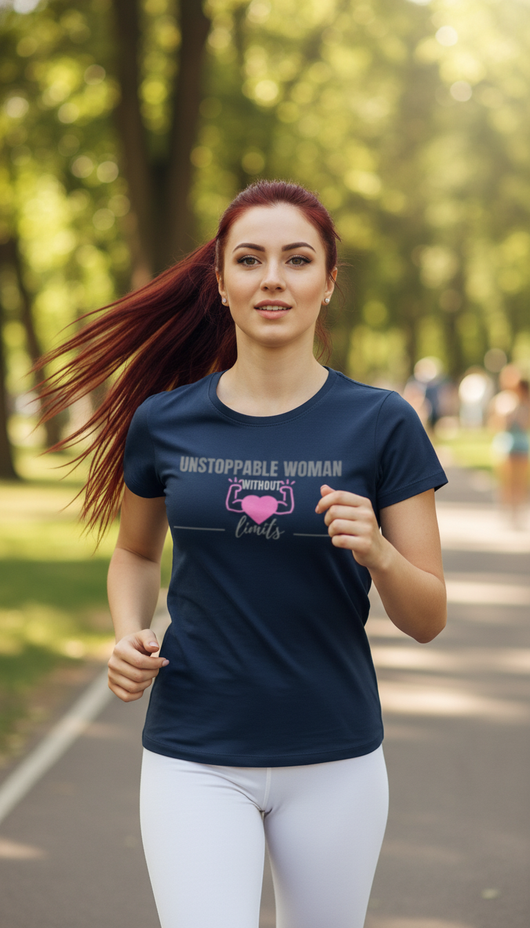 Camiseta para damas "Unstoppable woman without limits"