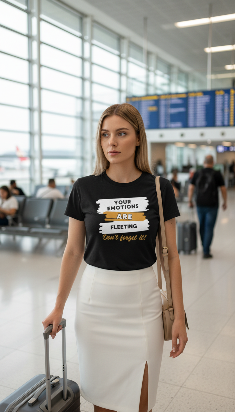 Camiseta para damas "Your emotiones are fleeting. Don´t forget it"
