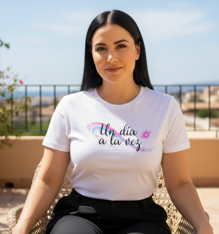 Camiseta pata damas "Un día a la vez"