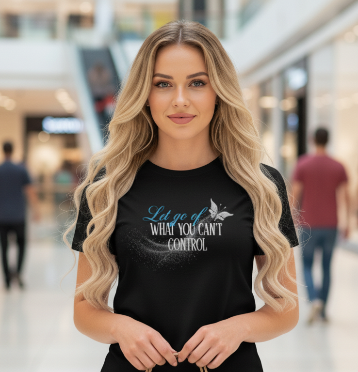 Camiseta para damas "Let go of what you cant´t control"